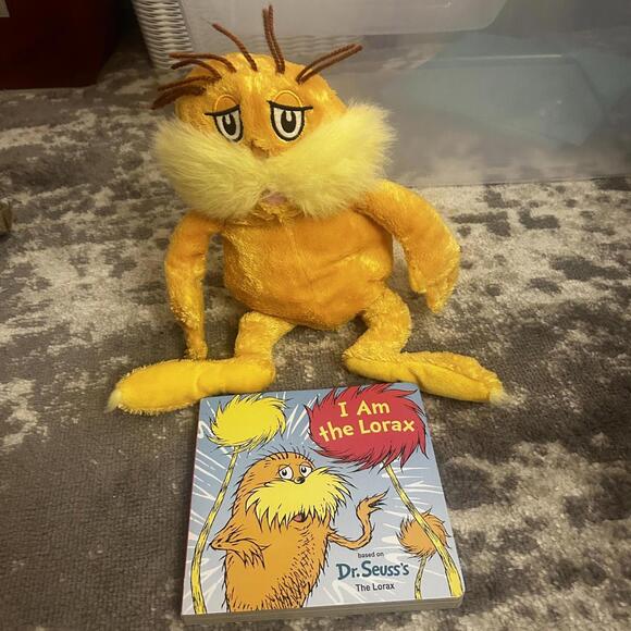 Dr Seuss I Am the Lorax Board Book & Plush Lorax Character - Picture 1 of 8